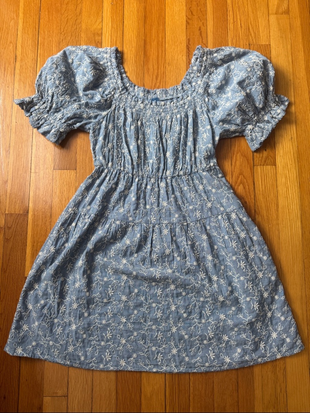 Old Navy Embroidered Puff-Sleeve Dress